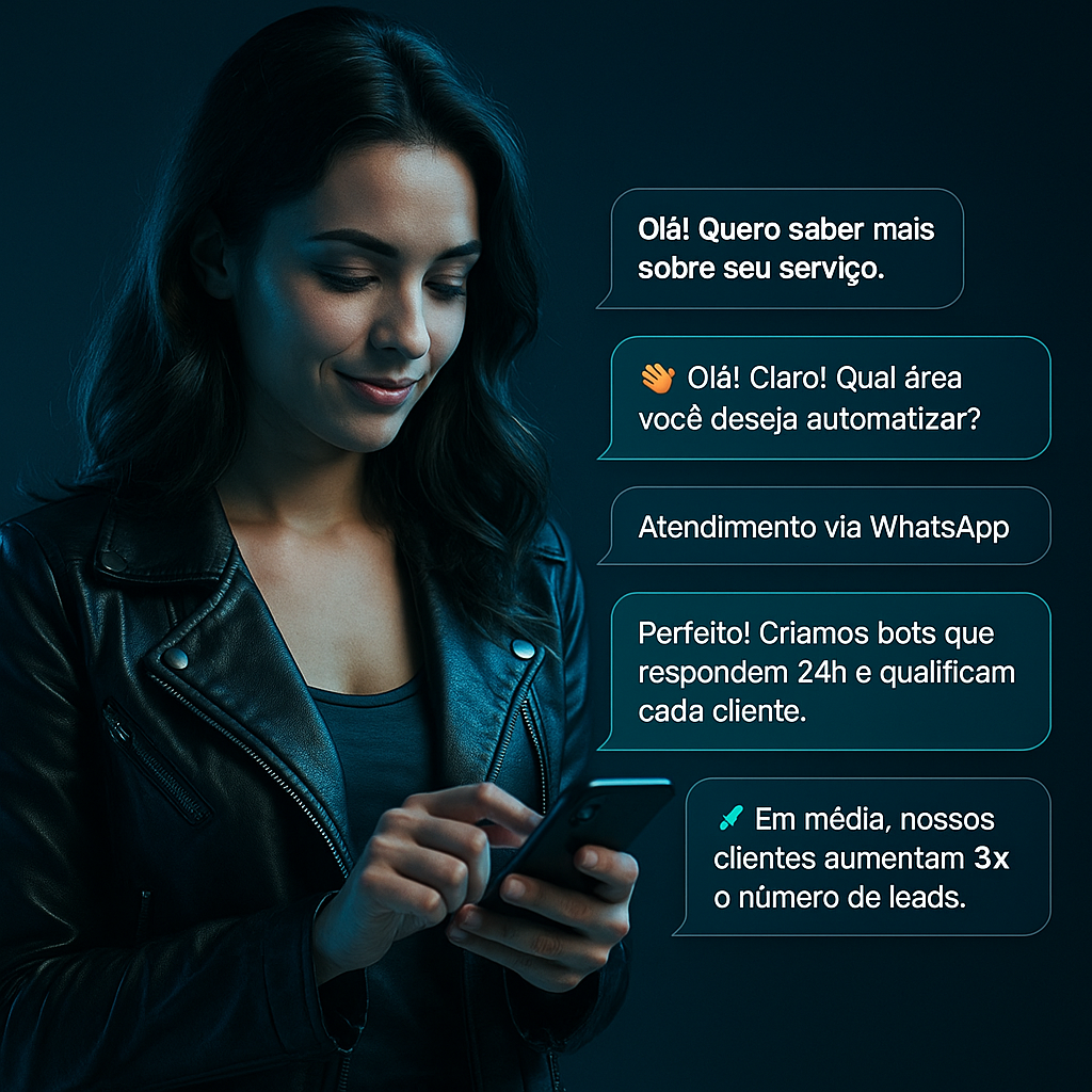 Cliente usando bot no WhatsApp